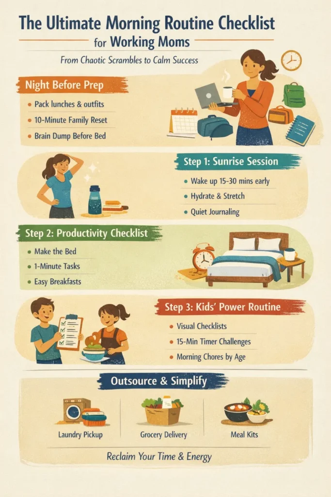 Morning Routine Checklist for Working Moms