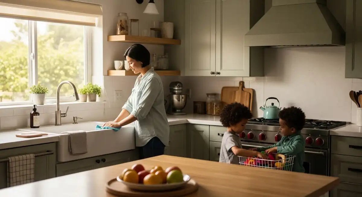 Wiping Counters and Sinks for Everyday Hygiene - The 15-Minute Daily Cleaning Routine That Works